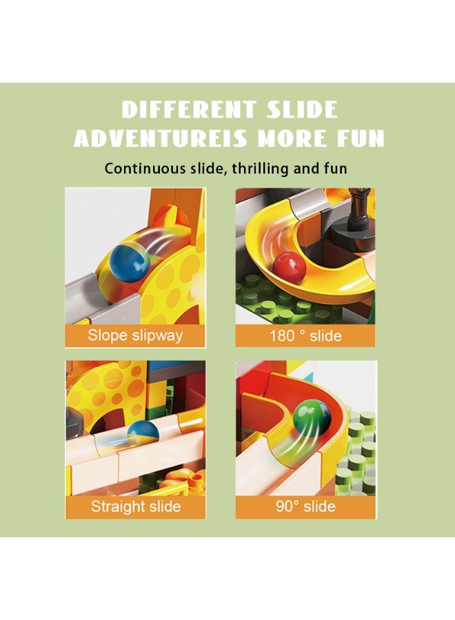 FEELO مجموعة كتل البناء الكبيرة زلاجة الزرافة من FEELO للأطفال | 99 قطعة | مجموعة بناء زلاجة حديقة حيوانات تفاعلية | كتل كبيرة وسهلة التجميع | تحتوي على طاحونة هوائية دوارة، شمس جميلة وزلاجة مستمرة - Image 5