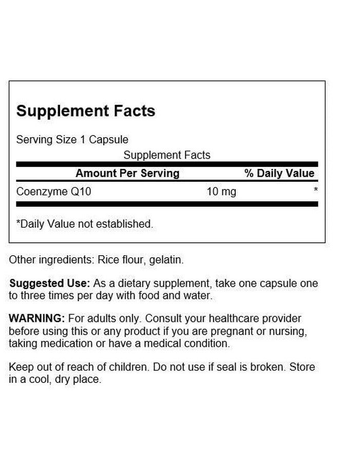 Swanson Coq10 10 Milligrams 100 Capsules - Image 2