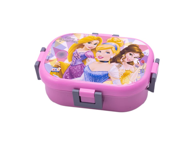 SKi Homeware SKI Delicacy Insulated Stainless Steel Lunch Box for Kids Princess (400ML), Leak-Proof & air-Tight Snack Box, for School | with a 150ml Steel Inner Container & a Steel Spoon - Image 1