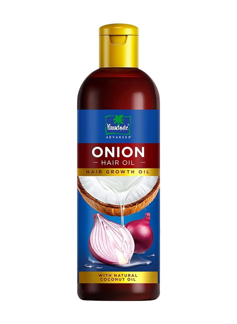 Parachute Parachute Advansed Onion Hair Oil with Natural Coconut Oil & Vitamin E, 6.7 Fl.oz. - For Longer, Stronger, Healthier Hair, Promotes Growth, Hair Fall Control, All Hair Types, Blue  - Image 1