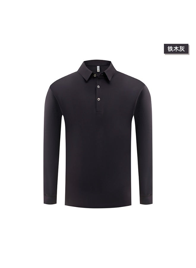 Long Sleeve Men's Polo Shirt Workwear Embroidered Logo Cultural Gathering Clothing Spring Autumn - Image 1