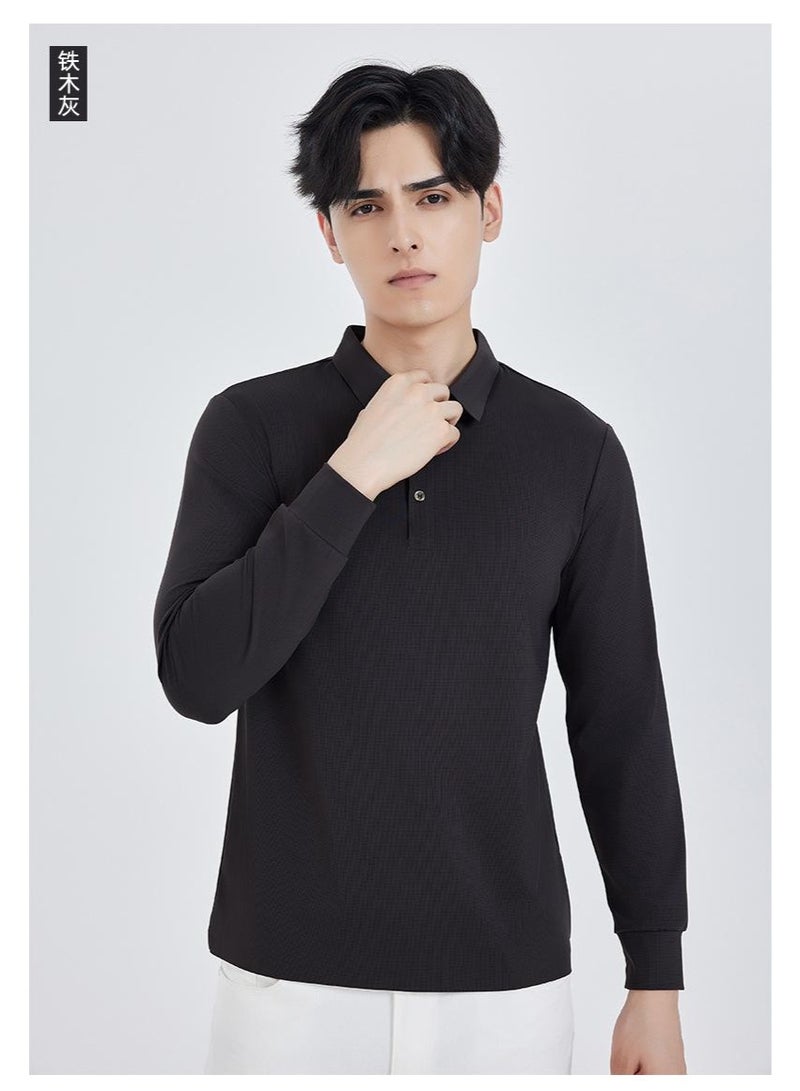 Long Sleeve Men's Polo Shirt Workwear Embroidered Logo Cultural Gathering Clothing Spring Autumn - Image 2