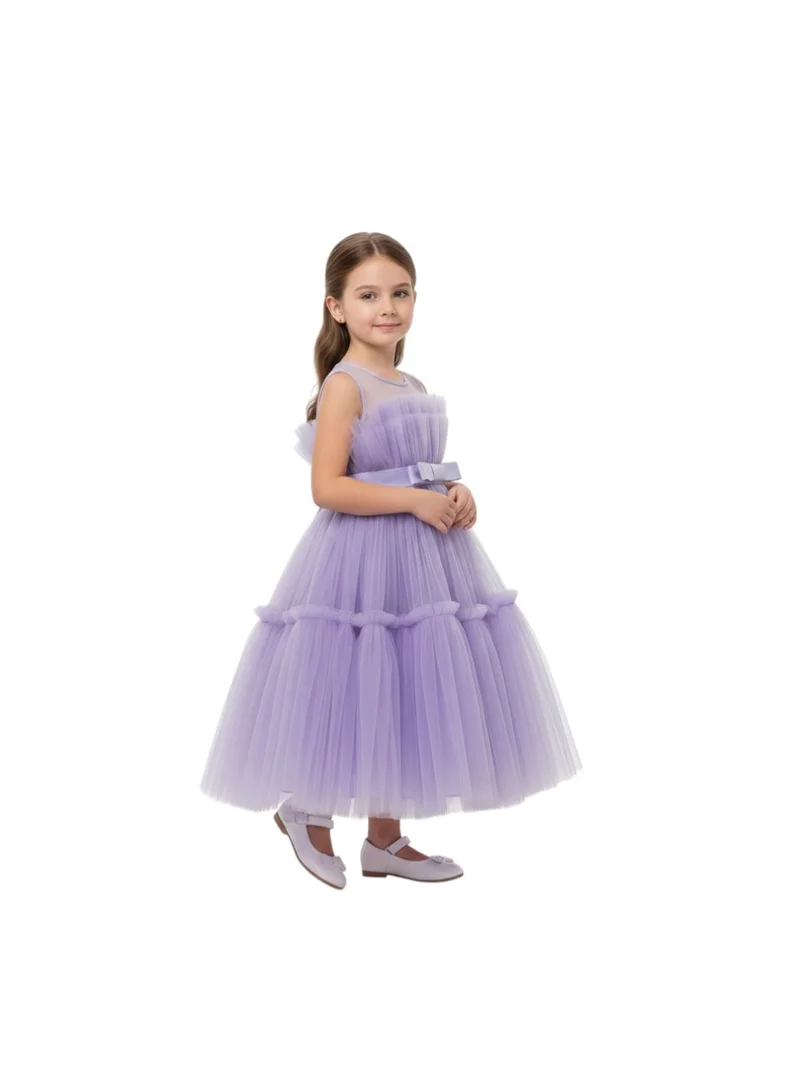 D'Daniela Tulle Ruffle Dress