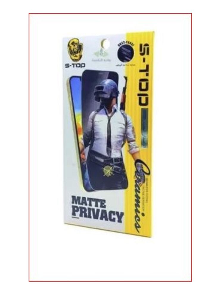 اس-توب شاشة حماية سيراميك ضد بصمات الأصابع تدعم الخصوصية لهاتف سامسونج جلاكسي A10s باللون الأسود - Image 1