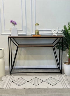 AGD Two-Layer Wood Console with Stable and Durable Metal Frame, Unique Design Reflects Authenticity and Luxury for your Living Room, Entryway, Office  - Image 3