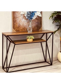 AGD Two-Layer Wood Console with Stable and Durable Metal Frame, Unique Design Reflects Authenticity and Luxury for your Living Room, Entryway, Office  - Image 4