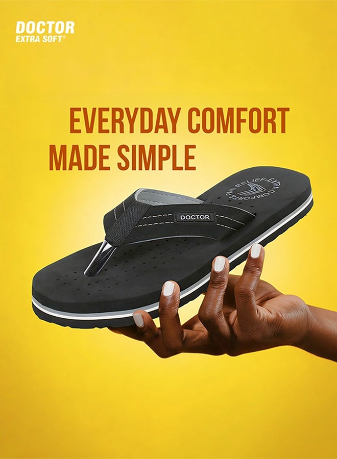 DOCTOR EXTRA SOFT Comfort Flip Flops for Men | Soft Cushion Lightweight Outdoor Daily Wear Sport Comfortable Casual Anti Slip Slippers |Doctor Extra Soft D-28 - Image 4