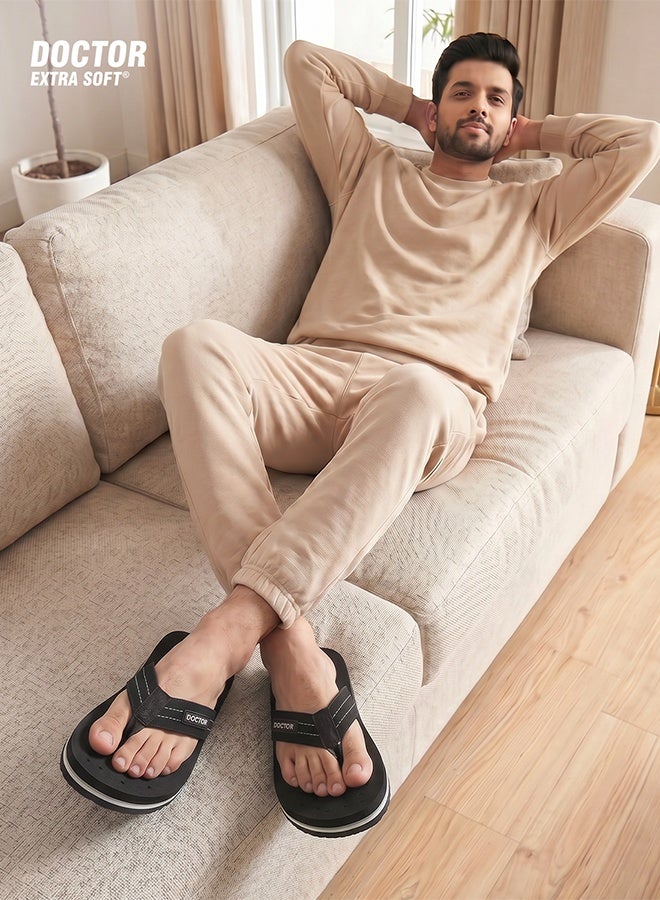 DOCTOR EXTRA SOFT Comfort Flip Flops for Men | Soft Cushion Lightweight Outdoor Daily Wear Sport Comfortable Casual Anti Slip Slippers |Doctor Extra Soft D-28 - Image 2