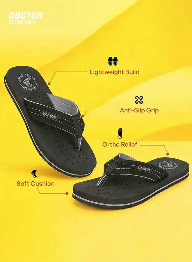 DOCTOR EXTRA SOFT Comfort Flip Flops for Men | Soft Cushion Lightweight Outdoor Daily Wear Sport Comfortable Casual Anti Slip Slippers |Doctor Extra Soft D-28 - Image 5