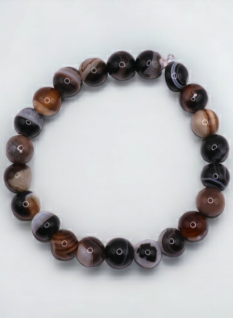 HADIGEMS 8mm Mix Agate Strech Bracelet Aka Sulaimani Agates - Image 5