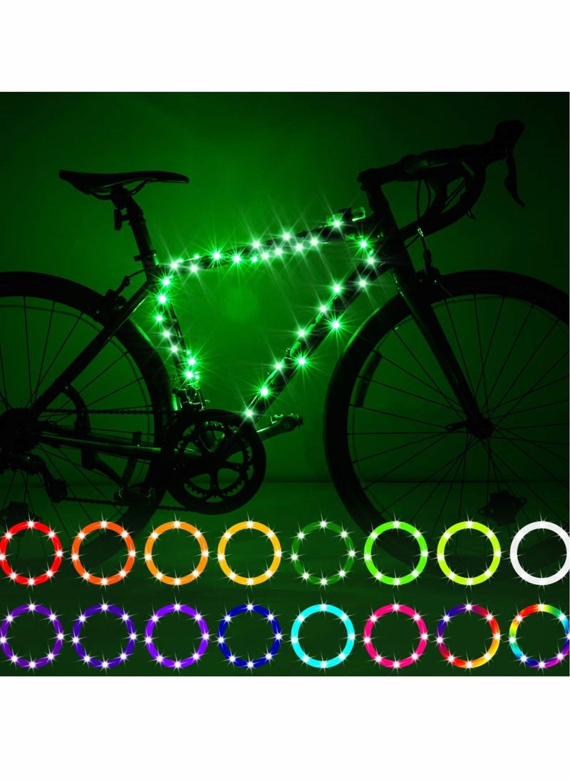 Excefore LED Bike Frame Lights, 16 Color ,LED Bike Frame Rope Light, Remote Control Bicycle Frame LED Light  - Image 1