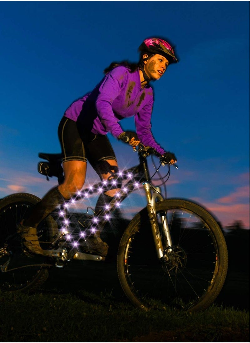 Excefore LED Bike Frame Lights, 16 Color ,LED Bike Frame Rope Light, Remote Control Bicycle Frame LED Light  - Image 2