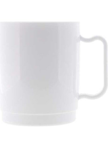 Polycarbonate Mug White 300 ml - 4 Pieces