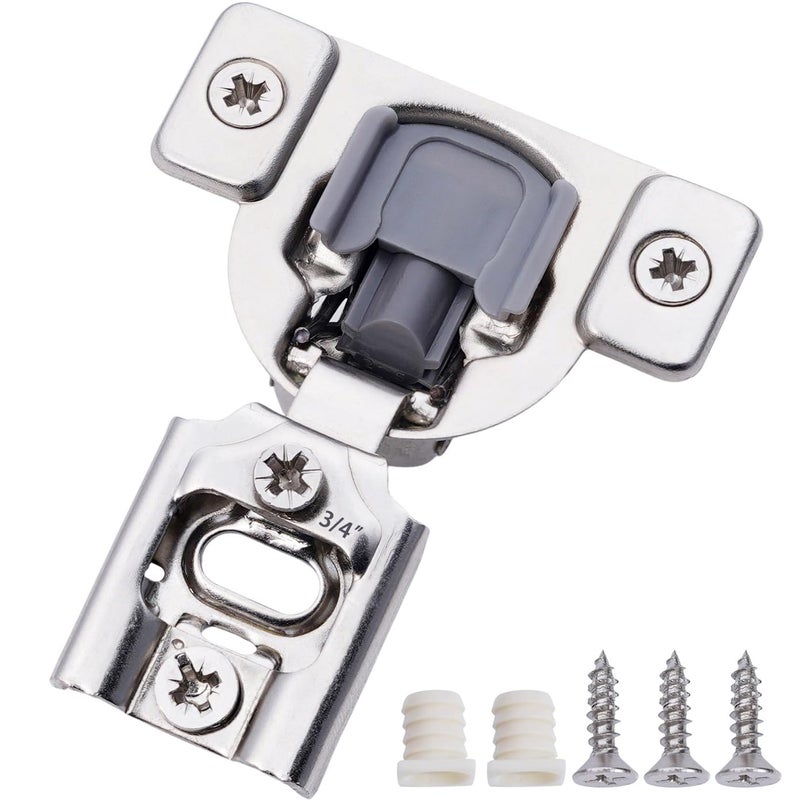 Decobasics Kitchen Cabinet Hinges - 3/4 (Pack Of 10) - Soft Close Cupboard Door Hinges - Home Improvement (Cabinet Hardware) - 3 Way Adjustability & Easy Installation - Image 1