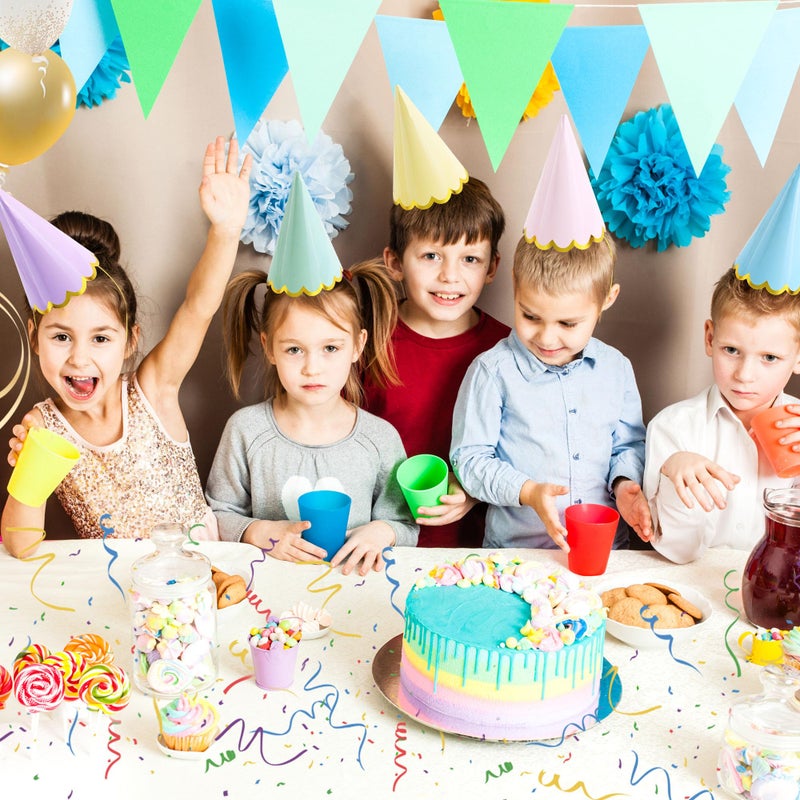 CANREVEL 24 PCS Pastel Party Hats for Adults, Pastel Party Decorations, Party Headwear for Birthday|Celebration|Party Supplies, Macaron Cone Hats for Women Men - Image 3