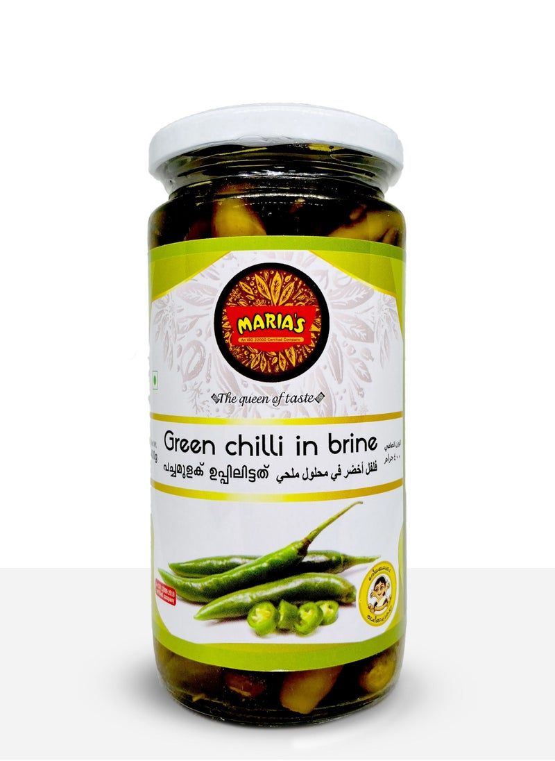 MARIAS - Green Chilli In Brine 400g - Image 1