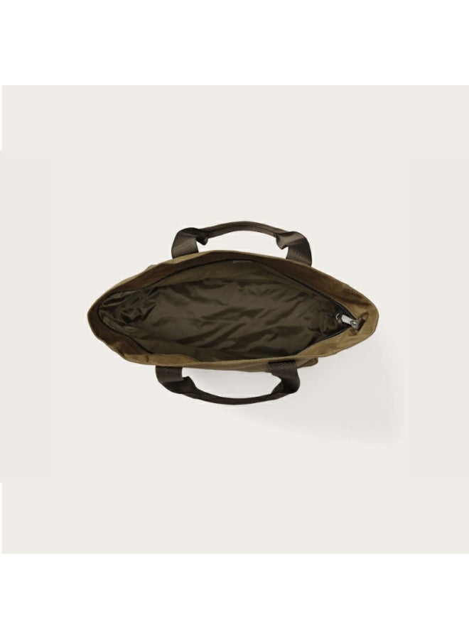 Men's And Women's Tote Shoulder Oil Wax Canvas Bag Mummy Bag Vintage Casual Bag Sports Lightweight Handbag-Color:Army Green  - Image 5