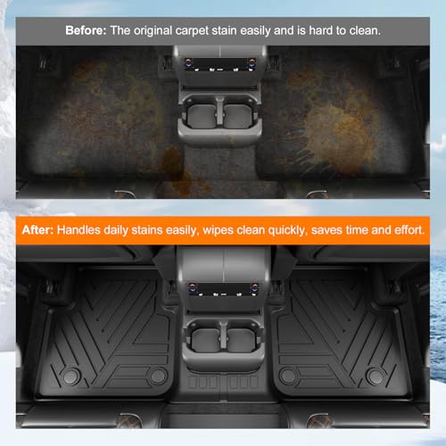 powoq 6 Seats Floor Mats Compatible with 2021-2026 Jeep Grand Cherokee L Cargo Mat Floor Liner TPE Replacement for 2021-2026 Jeep Grand Cherokee L Accessories (Trunk Mat+Backrest Mats+Floor mats) - Image 3