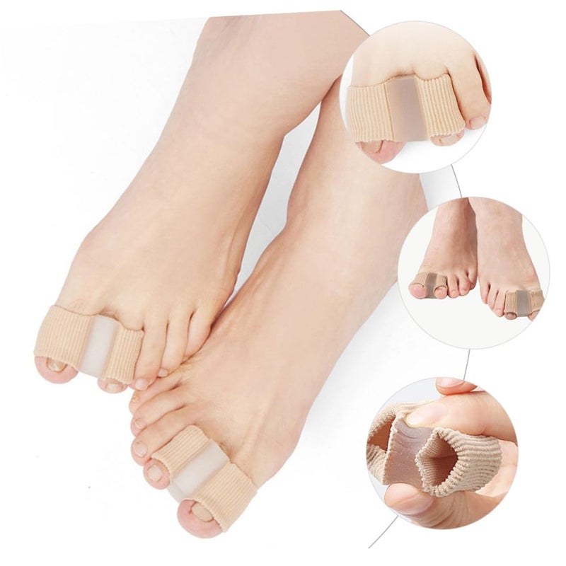 Reinforced edge jojofuny 12pcs Skin Color Toe Separators Overlapping Toe Spacers for Women Bunion Corrector Washable for Salon and Manicure Use Advanced minimal build - Image 4