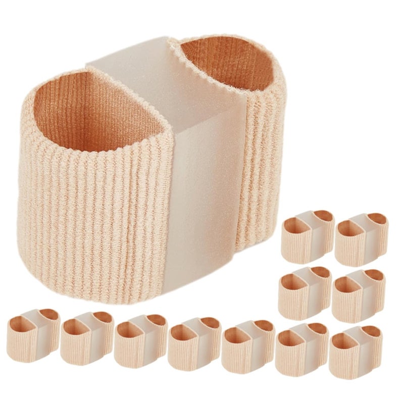 Reinforced edge jojofuny 12pcs Skin Color Toe Separators Overlapping Toe Spacers for Women Bunion Corrector Washable for Salon and Manicure Use Advanced minimal build - Image 1