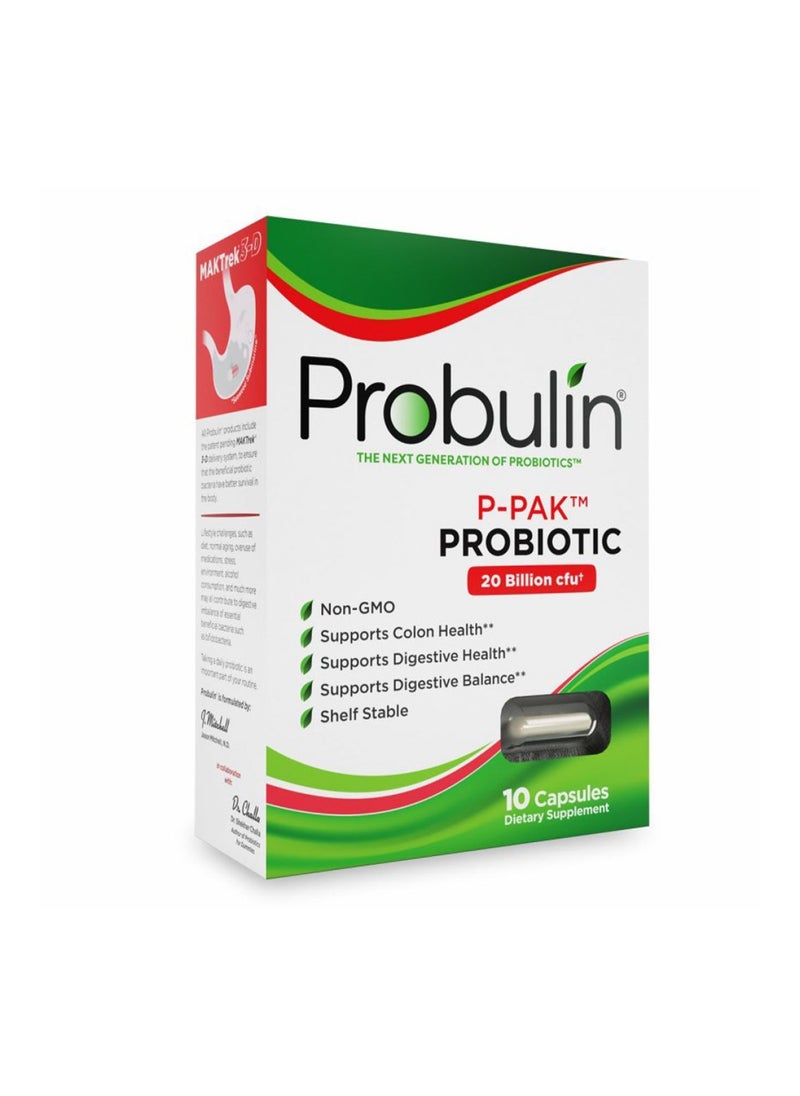 Probulin P-Pack Probiotic Capsules For Colon And Digestive Health, Pack of 10's 