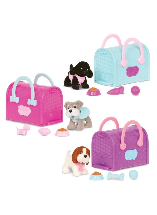 Pucci Pups Pucci Pups - Collectible Puppy Set - Beagle, Schnauzer, Poodle - Carrier Purse - Dog Accessories Included - Toys for Kids 3+  - Image 1