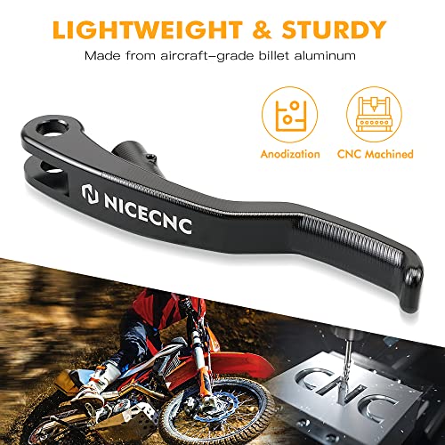 NICECNC Black Shorty Clutch Lever Compatible with KTM 690 Enduro R/SMC R 2014-2023,1290/1190/1090/1050 Adventure 2013-2020,Husqvarna 701 Enduro/Supermoto 2016 2017 2018 2019 2020 2021 2022 2023 - Image 3