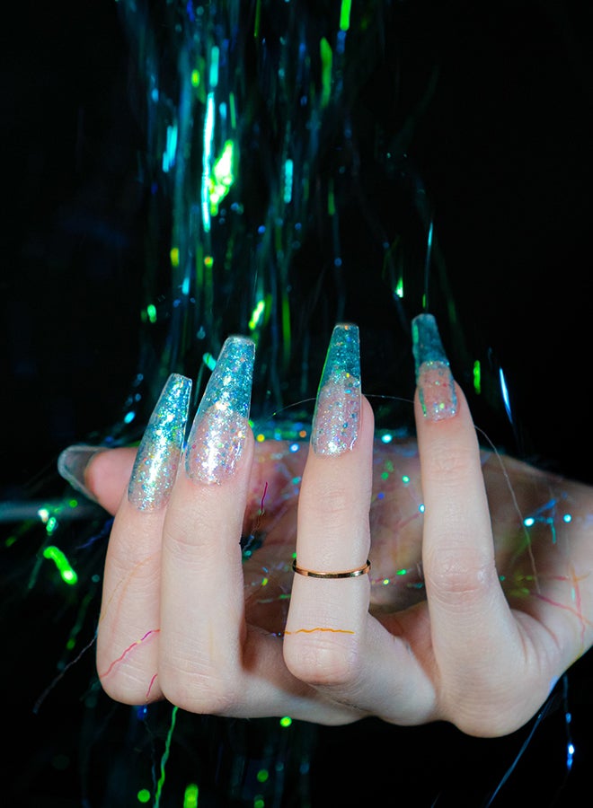 Lechat Gel Nail Polish, Gel Polish Soak Off Led U V Nail Gel Polish Sky Dust Glitter Glacial Dust Sdms09 - Image 5