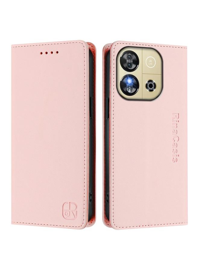 اس-توب جراب لهاتف Oukitel C57 / C57S / C57 Pro RC01 جراب هاتف جلدي مزدوج الطي مزود بخاصية الشفط المغناطيسي بتقنية RFID - Image 2