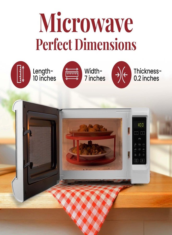 DoubleWave 2-in-1 microwave plate stacker | Two tier microwave plate stacker for better convenience | Heated dinner plate stacker for reliable and safe use | Guaranteed to last (Large) - Image 4