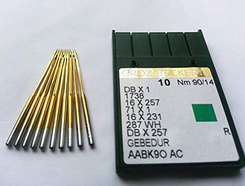 Neutral 50PCS GROZ-BECKERT INDUSTRIAL SEWING MACHINE BALLPOINT NEEDLES Sewing Machine Needles DB1 Dbx1 1738 16X231 (70/10 80/12 90/14 100/16 110/18),5 size,10 per size - Image 5