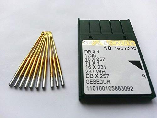 Neutral 50PCS GROZ-BECKERT INDUSTRIAL SEWING MACHINE BALLPOINT NEEDLES Sewing Machine Needles DB1 Dbx1 1738 16X231 (70/10 80/12 90/14 100/16 110/18),5 size,10 per size - Image 2