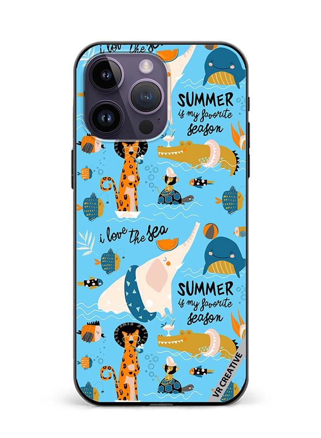 Protective Case Cover For Apple iPhone 16 Pro Max Funny Cat Design Multicolour