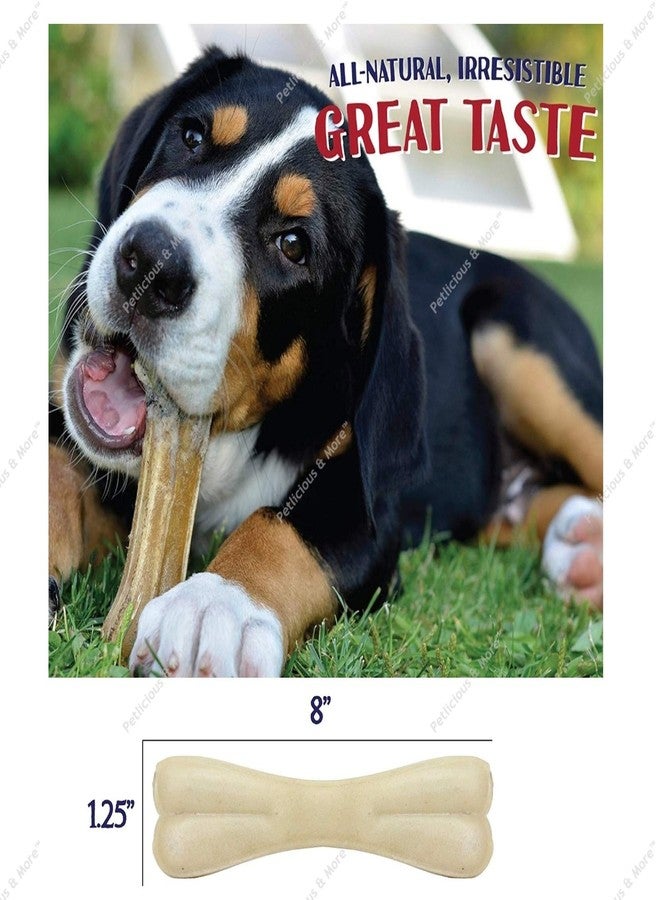 Petlicious & More Rawhide Bone 8 Inch Pressed Bonedog Bone (Pack of 12) - Image 2