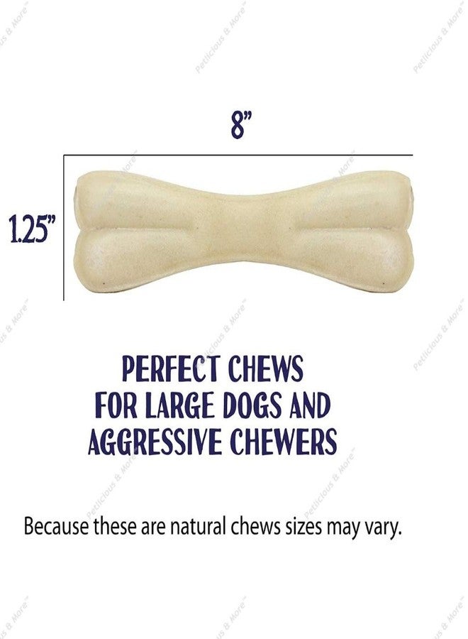 Petlicious & More Rawhide Bone 8 Inch Pressed Bonedog Bone (Pack of 12) - Image 4