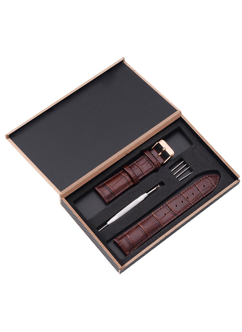 Adando - Adando Genuine Leather Watch Strap Soft Bamboo Pattern Genuine Cowhide Leather Strap Leather Replacement Watch Band for Men Women 20mm 22mm Replacement Bands for Watch Accessories for Watch - Image 1