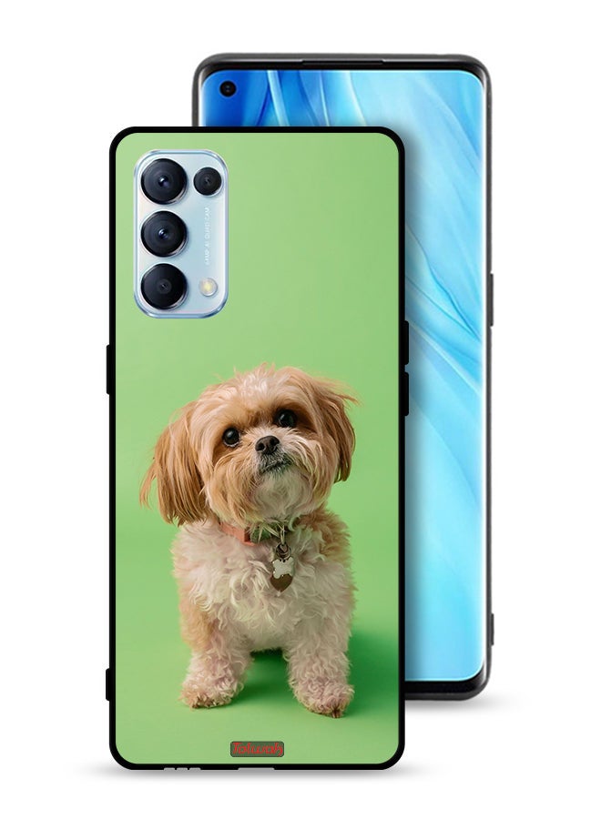 Tolwak جراب حماية لهاتف Oppo Reno5 Pro 5G بطبعة جرو لطيف - Image 1