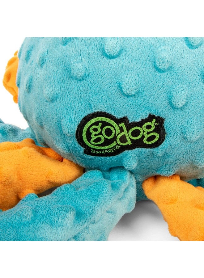 جو دوج لعبة شد الكلاب القطيفة المجنونة من جو دوج على شكل أخطبوط تصدر صوت صرير، مزودة بتقنية حماية المضغ - متعددة الألوان، حجم كبير - Image 3