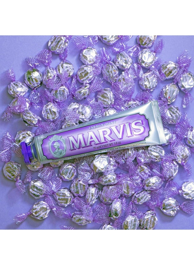 مارفيس معجون أسنان بالياسمين والنعناع 85 مل - ابتسامة فاخرة برائحة الياسمين الزكية والنعناع المنعش - 85 مل - Image 4