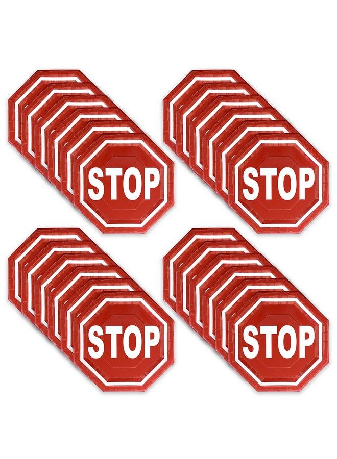 Havercamp Stop Sign Plates (24 Pk)! 24 Lg. Octagon Shape Plates. Great For Railroad Transportation Or Train Theme Events; Also Kid'S Birthday Party Or Train Collectors - Image 5