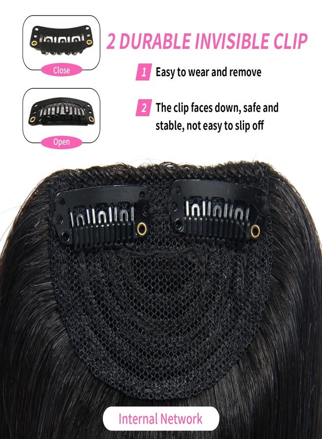 Dsoar Thick Side Bang Clip in Bangs Real Human Hair Bang Natural Clip on Side Bangs Straight Fringe Hair Extensions(Natural Color,with Temples) - Image 5
