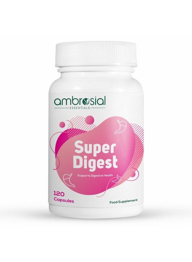 Ambrosial Super Digest with Betaine hcl Pepsin, Ox-Bile, Pancreatin & L-Glutamic Acid | Digestive Enzyme Supplements to Support Optimal Digestion & Gut Health (Pack of 1-120 Capsules) - Image 1