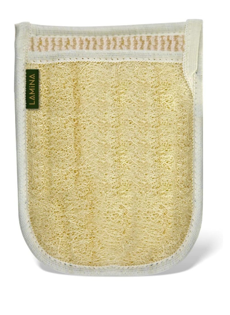 Generic - Lamina Natural Sponge Bath Glove, Natural Exfoliating Glove, Premium Quality Natural Bath Loofah with Loofah Pads for All-Around Body Cleaning and Body Care. - Image 1