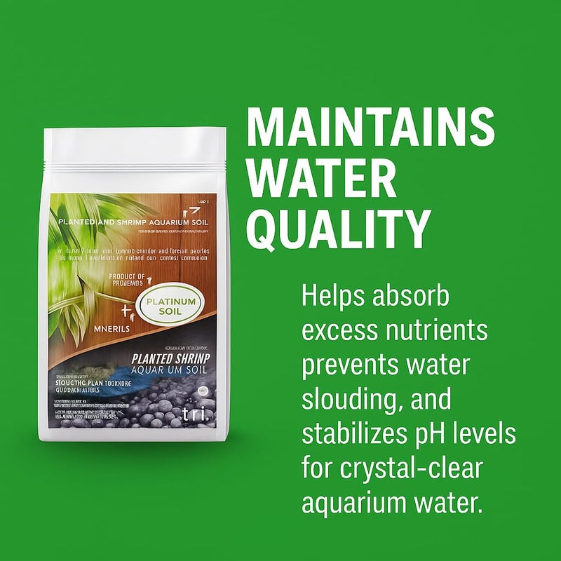 VAYINATO تربة أكواريوم بلاتينيوم 1 لتر من أكواتيك ريميذيز - ركيزة غنية بالمغذيات لأحواض النباتات والجمبري | متوازنة الحموضة، تعزز النمو الصحي للجمبري والنباتات المائية - Image 4