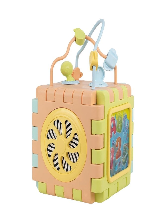 DOLU: 2-in-1 Educational Cube & Puzzle - Turn-Twist-Spin Activity Play Toy, Unfolds Flat, Block Shapes-Colors-Dimensions Learning, Toddlers Kids 12mo+ - Image 1
