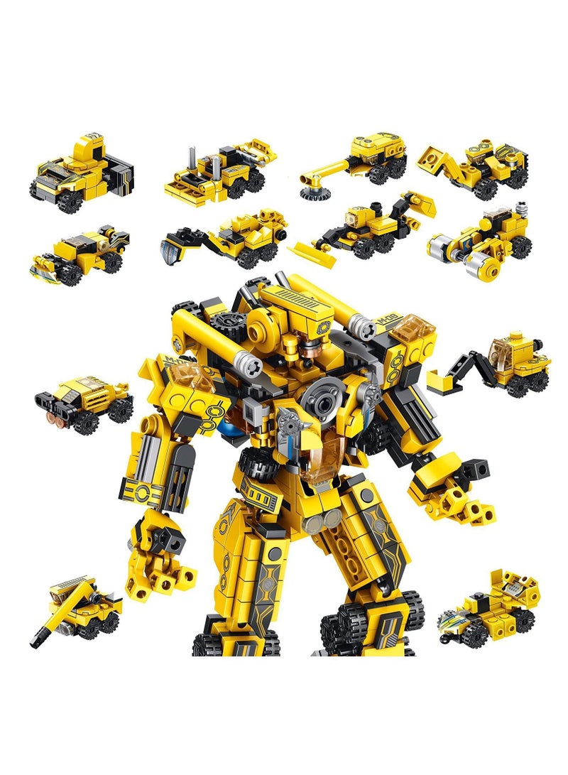 NIBEMINENT Robot Building Toys 573 PCS, 25 in 1 Construction Toy Engineering Bricks Vehicles Kit, Transforming Blocks, Best Gift for Kids Age 6 7 8 9 10 11 12 Year Old - Image 1