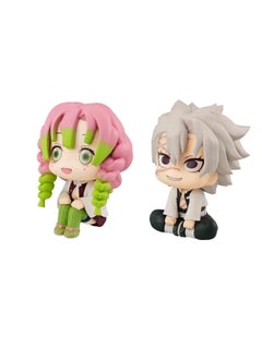 General Kanroji Mitsuri Version Q Figure Shinazugawa Sanemi Palm Tree Sitting Position Figurine Cake Ornament Anime Cute Statue Collection Figurine（10cm）  - Image 2