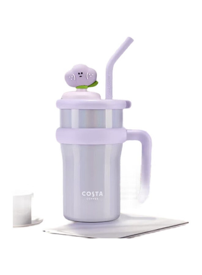 Costa Giant Large Capacity Insulated Water Bottle With Straw For Men And Women, Student Ice Cup, Car-Friendly Stainless Steel Gift - Image 3