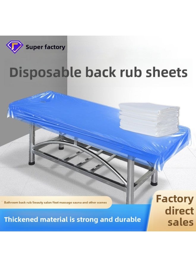 Disposable Bed Sheet Thickened Bathhouse Bath Room Back Rub Bath Beauty Salon Massage Sauna Hydrotherapy Bed Waterproof Plastic Film-Color:Transparent-Specifications:90*200cm - Image 1
