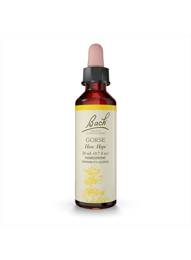 Bach Original Flower Remedies, Gorse for Hope, Natural Homeopathic Flower Essence, Holistic Wellness and Stress Relief, Vegan, 20mL Dropper  - Image 1